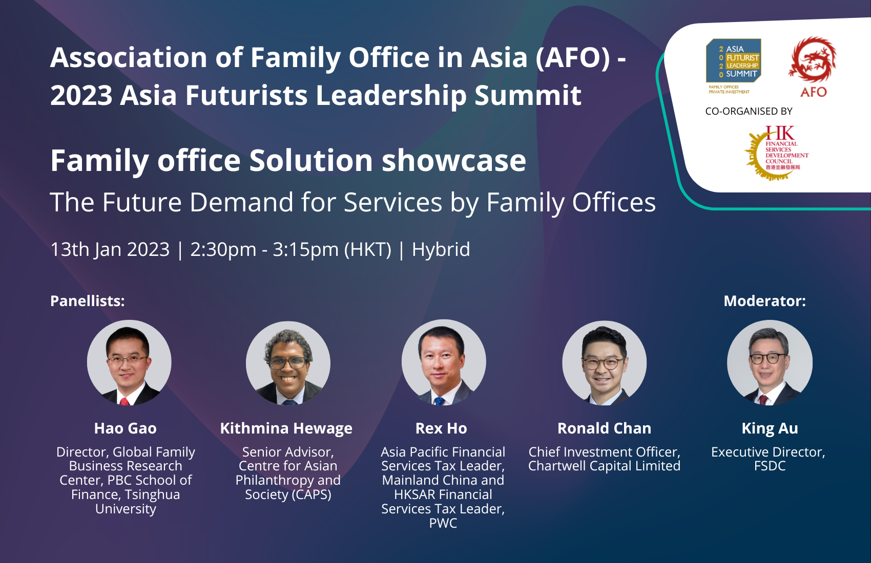 2023 Asia Futurists Leadership Summit Family office Solution showcase